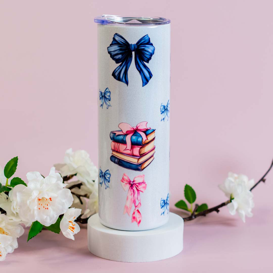 20oz Tumbler - Bows & Books