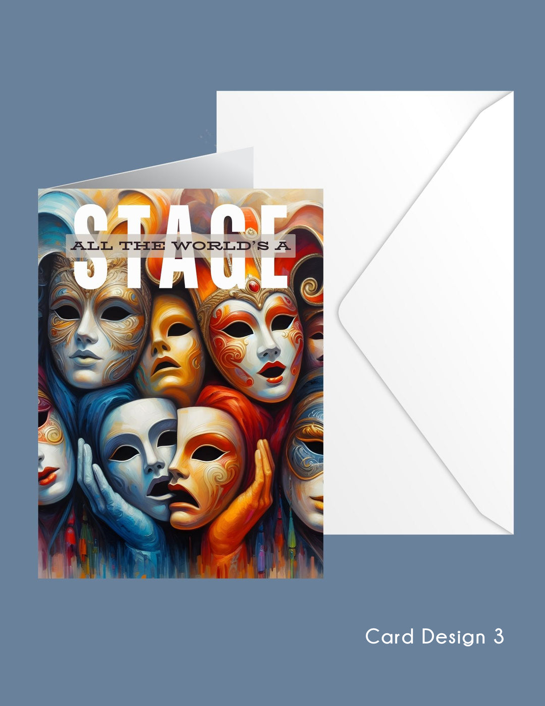 Greeting Card - THEATRICAL MASKS 4