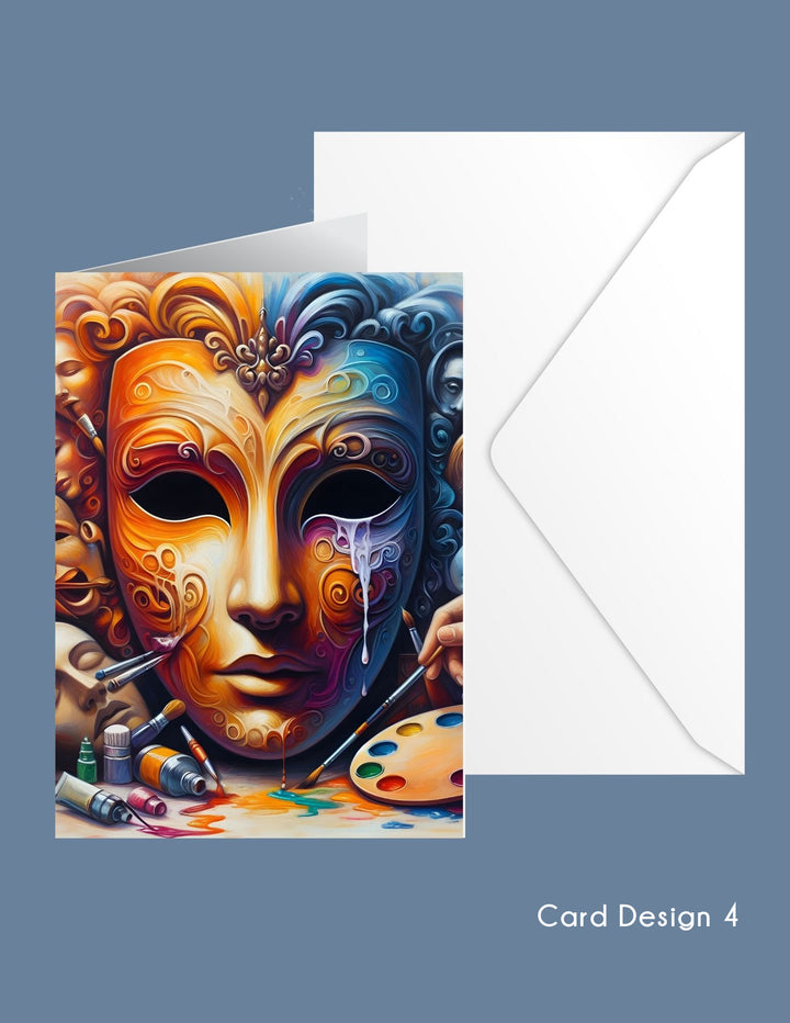 Greeting Card - THEATRICAL MASKS 4