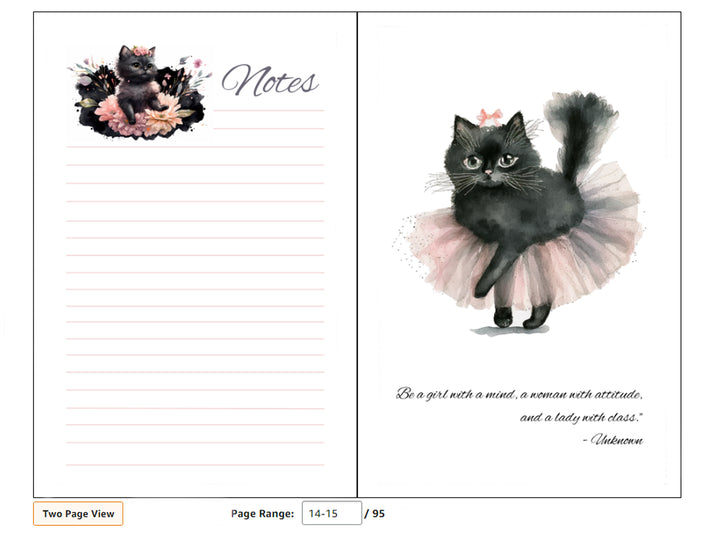 Notebook - My Kitten Ballerina