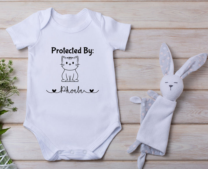 Onesies - Protected By - Cats