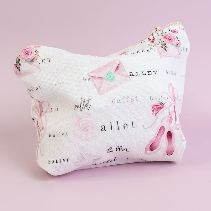 Makeup Pouch, Small - Ballet Shoes