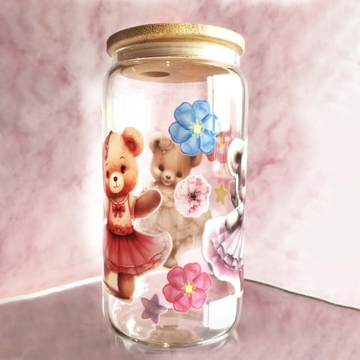 Glass Can Tumbler - Tombé Teddies