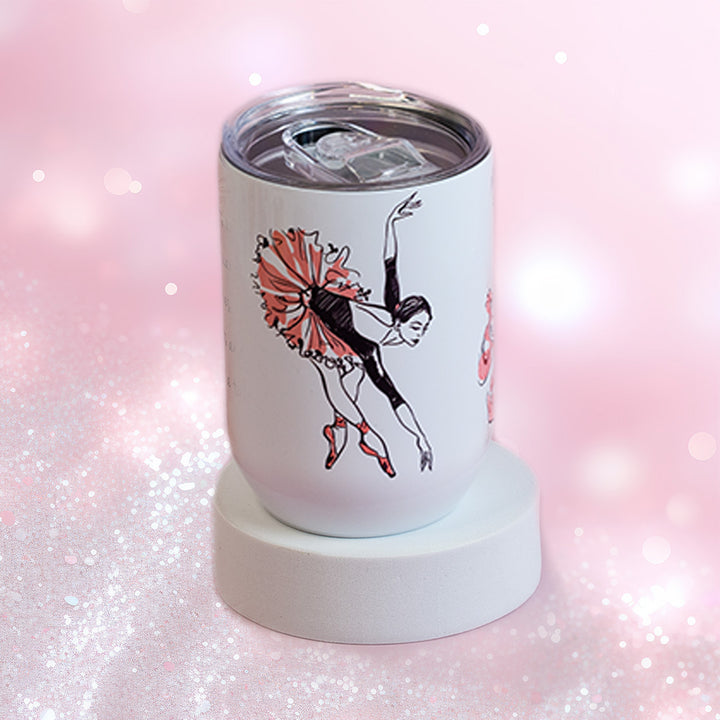 12oz Stemless Wine Tumblers  - Pink Ballet