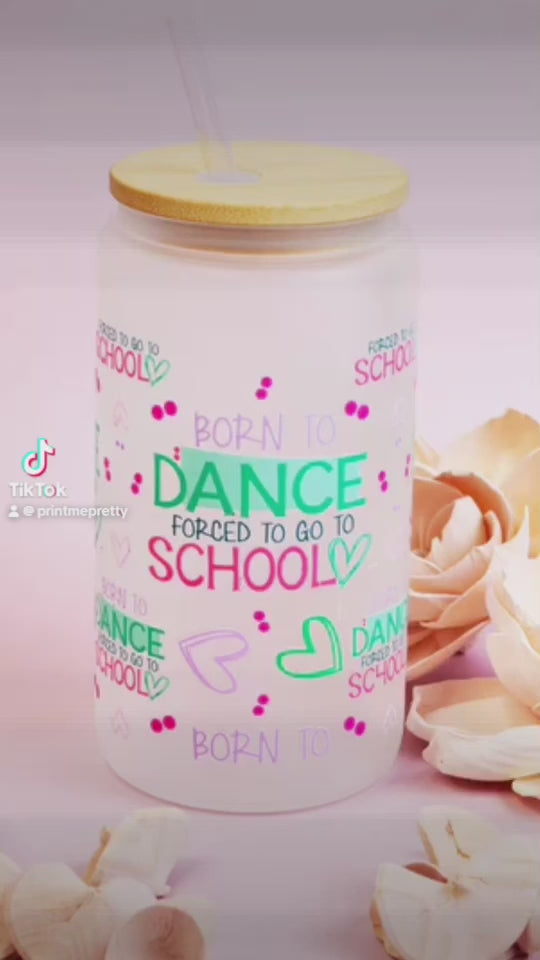 Glass Can Tumbler - Ballet Shoes