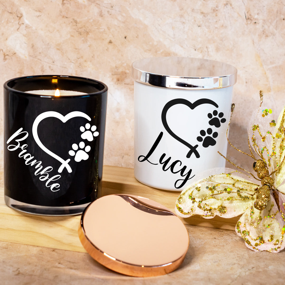 Candles - Pet Memorial, Heart Paws