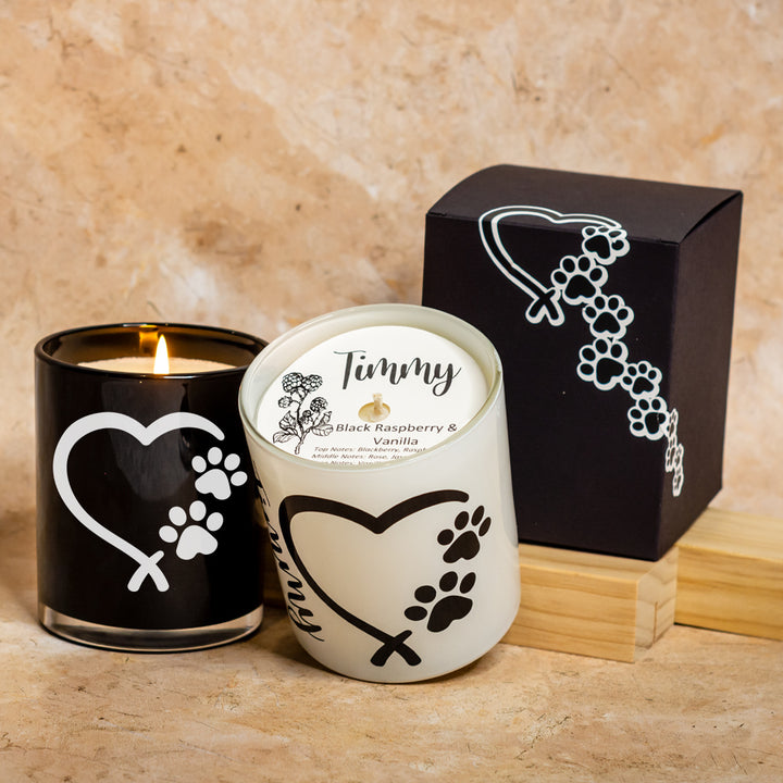 Candles - Pet Memorial, Heart Paws