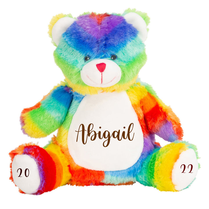 Print Me Rainbow Bear - Add Your Name