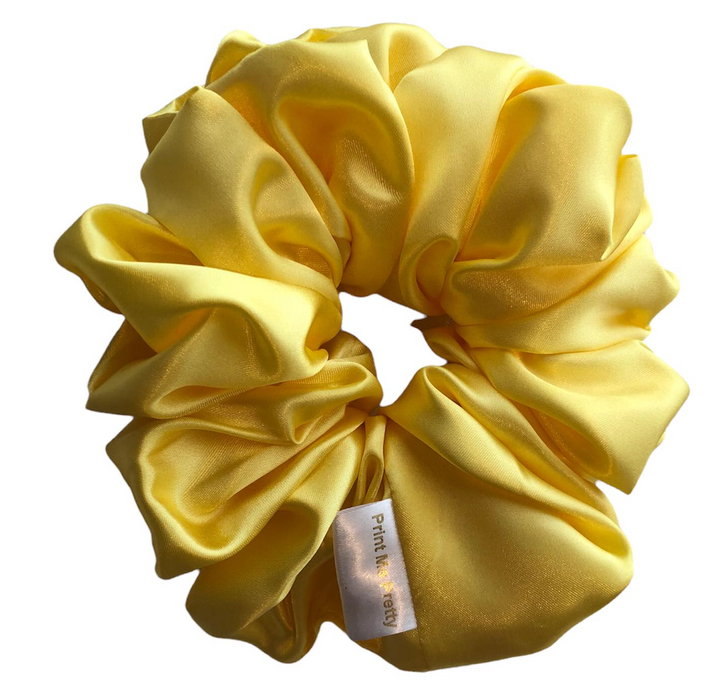 XL Satin Scrunchie - Yellow