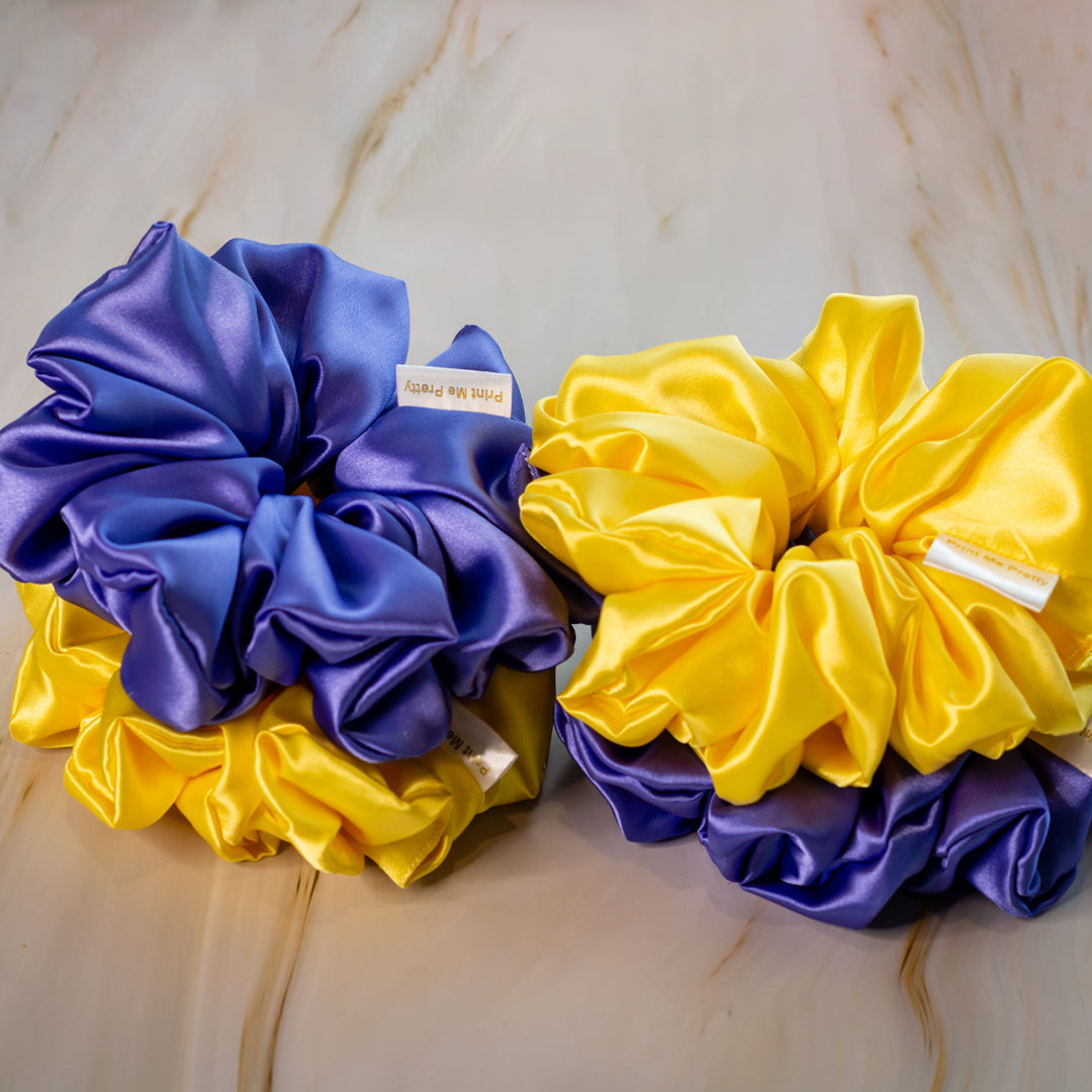 XL Satin Scrunchie - Yellow